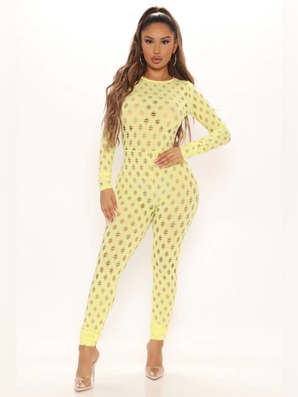 NWT Fashion Nova Yellow Enough Play Jumpsuit Size 1X - Picture 10 of 14